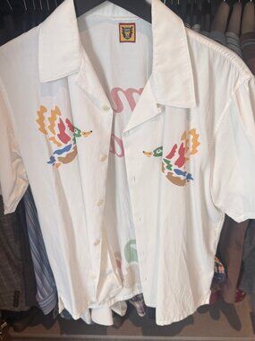 Human Made Duck Graphic Camp-Collar Shirt – L Made in Japan